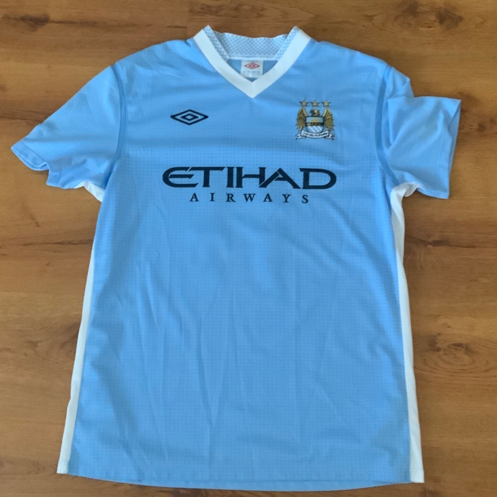 Umbro Sky Blue Football Shirt with White Trim